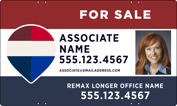 Associate Name w Photo Sign Panel, 18h x 30w, Steel